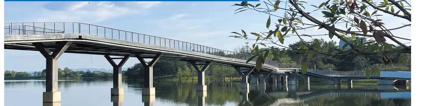 Curved steel trestle bridge fabricated by Huaining Steel Structure